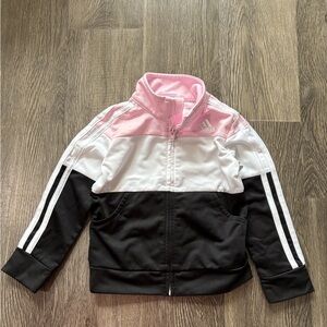 Adidas Kids Pink and Black Jacket